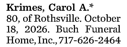 Krimes, Carol A.* 