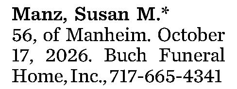 Manz, Susan M.* 