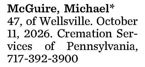 McGuire, Michael* 47, 